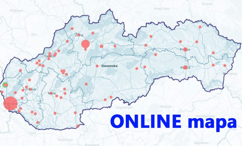 Online mapa COVID-19