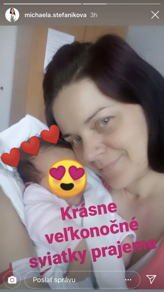 Michaela Štefániková a bábätko