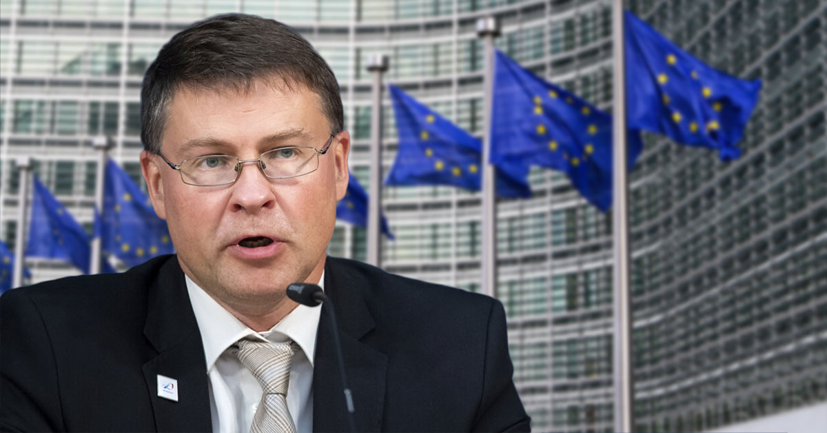 Komisár EÚ pre obchod a podpredseda Európskej komisie Valdis Dombrovskis.